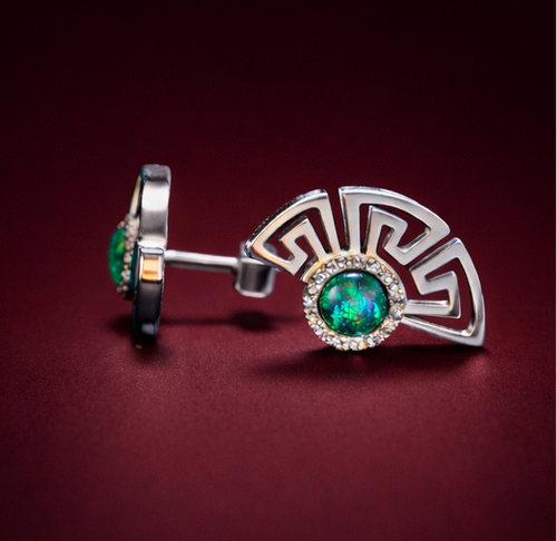 white gold zolotas earrings with diamonds